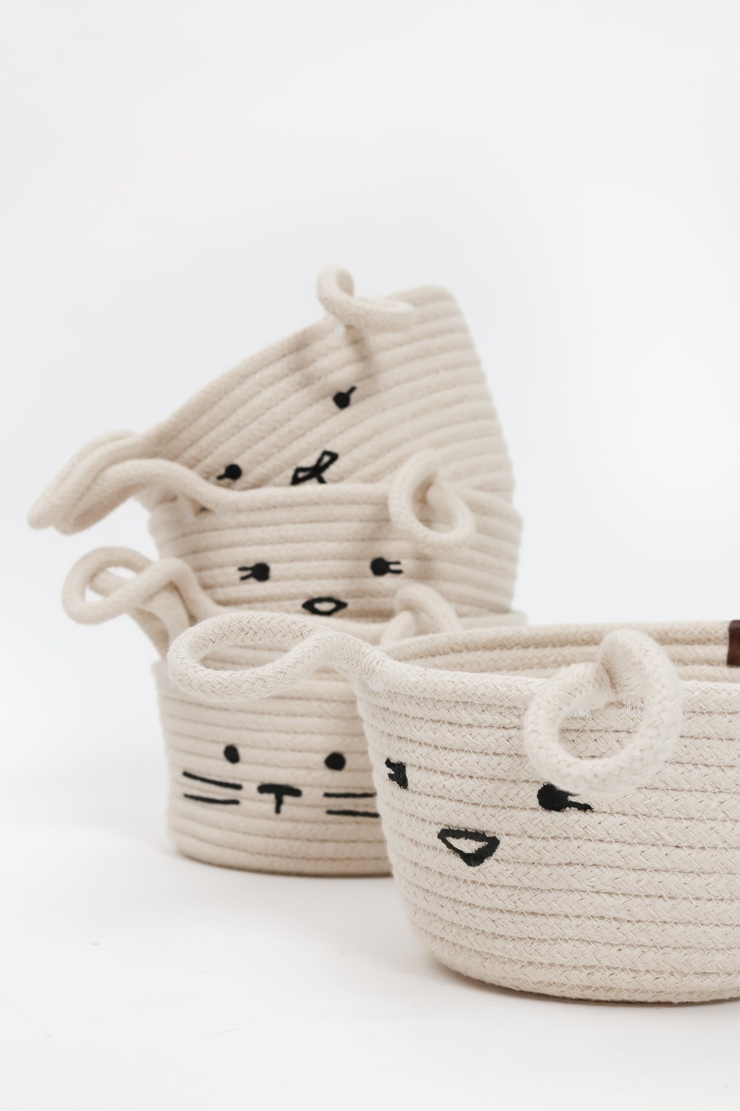 Cestas de cordón de algodón